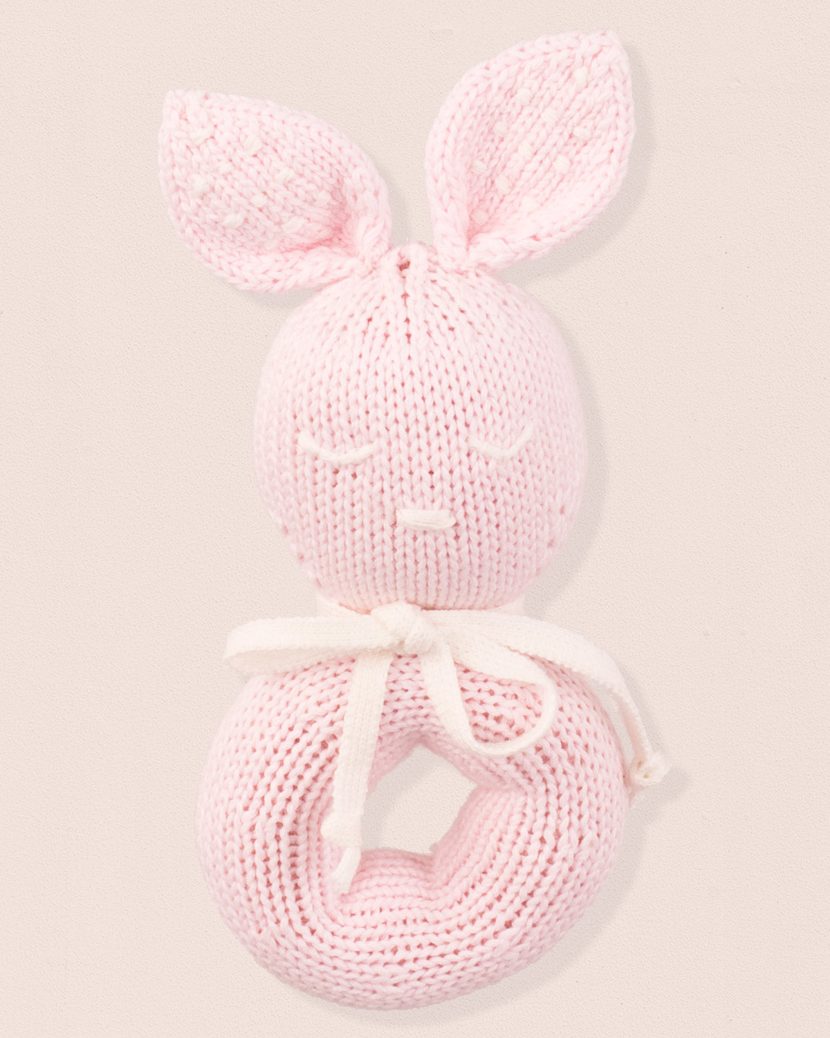 Pink Knit Rattle Toy